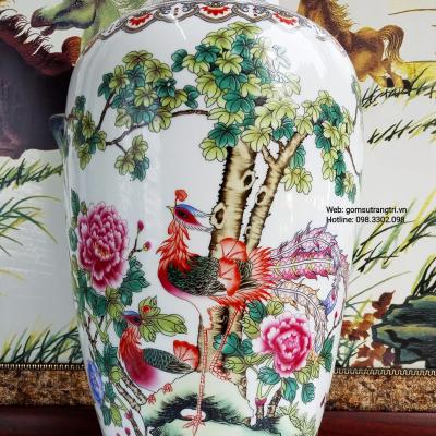 Bình Phượng Hoàng - Hoa Mẫu Đơn